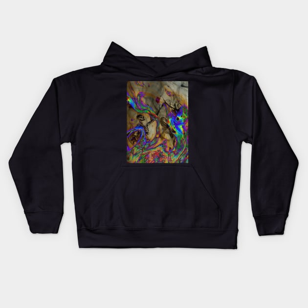 Oil Slick Kids Hoodie by BoneArtPetite